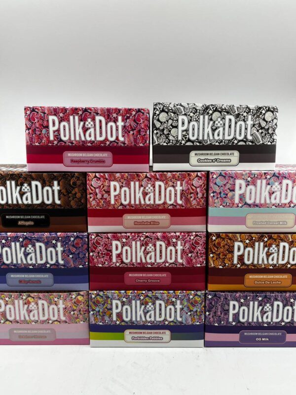 Polka dot mushroom bars
